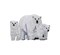 Polar Bear Mother - Two Cubs, Realistic Animals, Embroidered, Iron on Patch